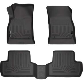Husky Liners Weatherbeater Floor Mats | Fits 2012-2017 Buick Verano | Front & 2nd Row, 3-pc Black - 98171