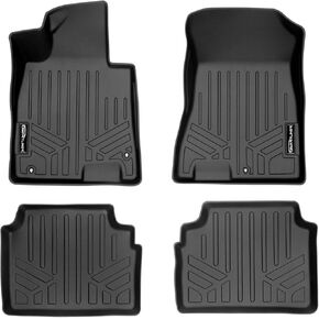 SMARTLINER Custom Fit Floor Mats 2 Row Liner Set Black Compatible with 2021-2022 Kia K5 (Only AWD Models)