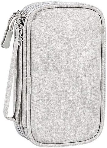 NIMOSA Portable Cable Organizer Travel Cable Organizer Pouch Electronic Accessories Carry Case Waterproof Power Protection USB Hard Disk Box Storage Bag for Cord, Charger, Phone, Earphone Black in Saudi Arabia