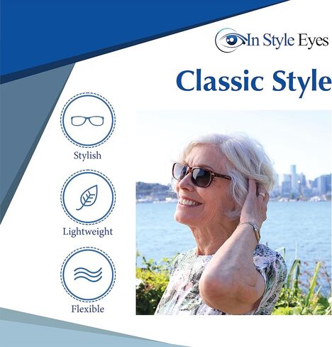 Seymore Retro Bifocal Sunglasses - Full-Rimmed, Rectangle Frame Cheater Glasses - Non-Polarized Aspheric Lens in Kuwait