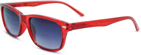 Seymore Retro Bifocal Sunglasses - Full-Rimmed, Rectangle Frame Cheater Glasses - Non-Polarized Aspheric Lens in Kuwait