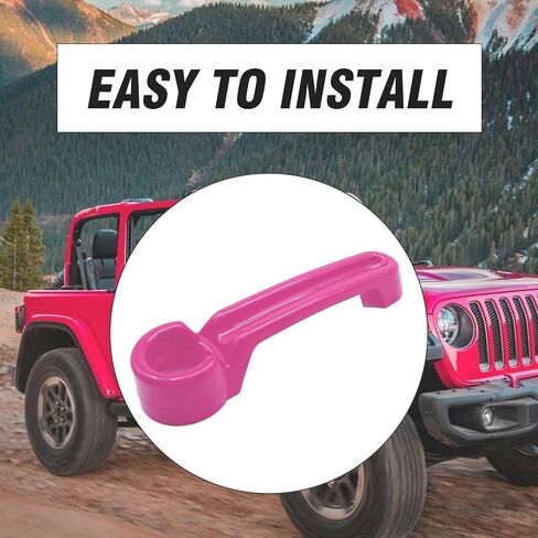 15 PCS Door Handle Covers Kits, Exterior Door Bowl Trim, Replacement for Wrangler JK JKU 2-Door 4-Door Handles 2007-2018 (Pink) in Kuwait