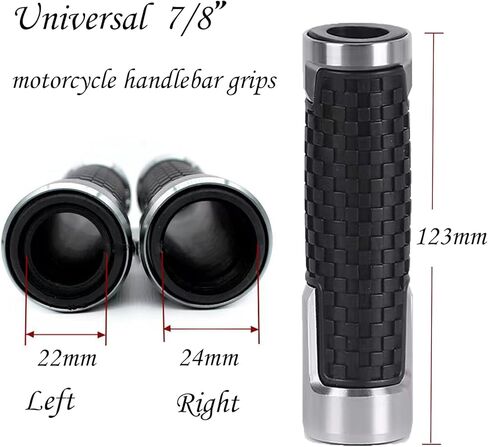 7/8" 22mm Motorcycle Non Slip Rubber Handlebar Grips for CBR60F CBR125R 150R 250R CBR400 NC23 NC29 CBR600 F2 F3 F4 F4i CBR600RR 900RR 1000RR in Kuwait