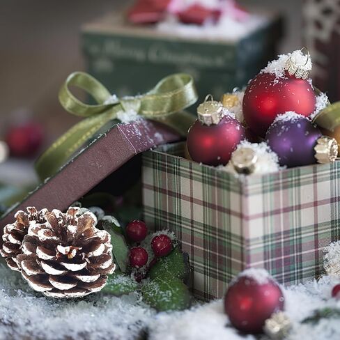 JOHOUSE 40 قطعة من أكواز الصنوبر الثلجية للتزيين، مخاريط الصنوبر الطبيعية للحرف اليدوية زينة مخروط الصنوبر لشجرة عيد الميلاد وعطلات الشتاء والحلي المعلقة، حشو مزهرية الشتاء in Kuwait