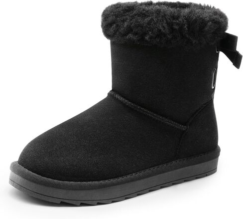 DREAM PAIRS Girls Boots Kids Winter Faux Fur Warm Snow Ankle FuzzyChic Kid's Bow Boots for Toddler/Little Kid in Saudi Arabia