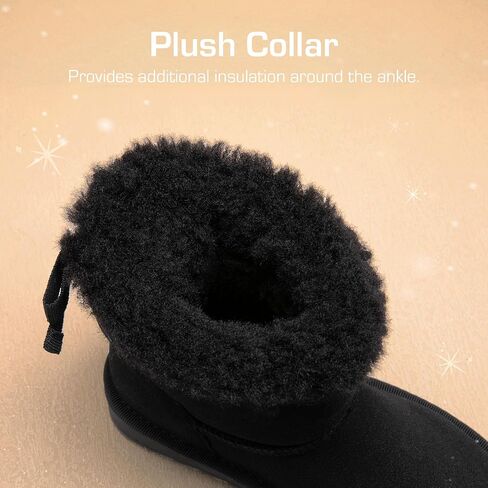DREAM PAIRS Girls Boots Kids Winter Faux Fur Warm Snow Ankle FuzzyChic Kid's Bow Boots for Toddler/Little Kid in Saudi Arabia