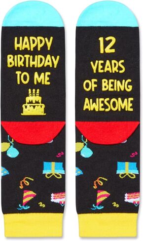 Zmart 8th Birthday Gifts for Boys - Socks for Boys Girls Age 8, Presents for 8 Year Olds, 8 Year Old Boy Gift Ideas, Black in Saudi Arabia