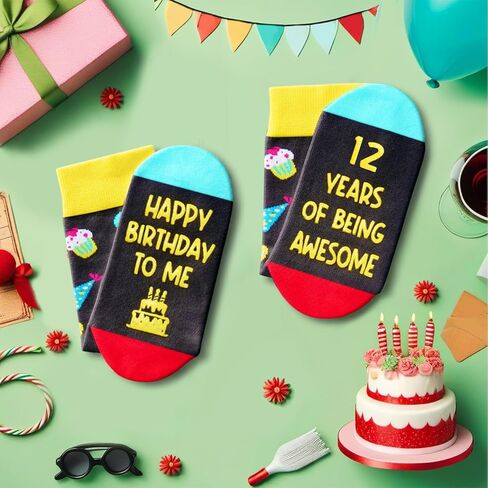Zmart 8th Birthday Gifts for Boys - Socks for Boys Girls Age 8, Presents for 8 Year Olds, 8 Year Old Boy Gift Ideas, Black in Saudi Arabia