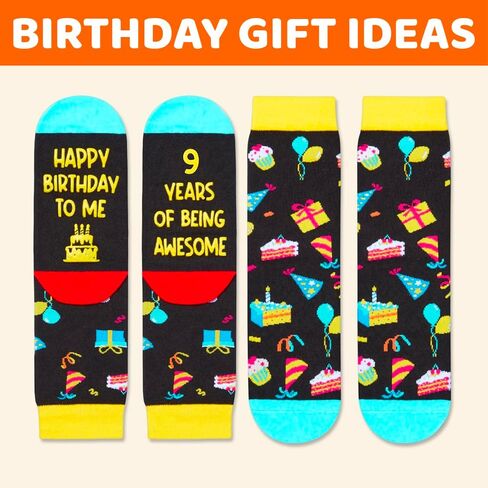 Zmart 8th Birthday Gifts for Boys - Socks for Boys Girls Age 8, Presents for 8 Year Olds, 8 Year Old Boy Gift Ideas, Black in Saudi Arabia