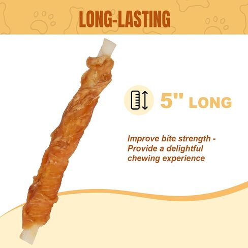 Amzey Chicken Jerky for Dogs, Natural Dog Treats, 4 Resealable Bags, Made with 100% Real Chicken Breast, Healthy Dog Chew Treats, High Protein Dog Snacks, Easily Digestible, Total 24 OZ in Saudi Arabia