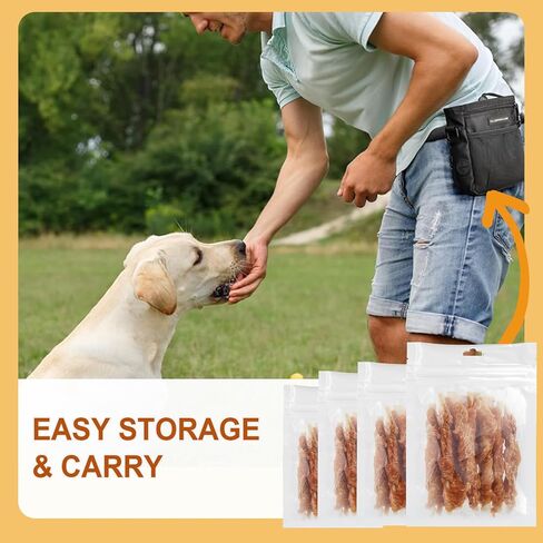 Amzey Chicken Jerky for Dogs, Natural Dog Treats, 4 Resealable Bags, Made with 100% Real Chicken Breast, Healthy Dog Chew Treats, High Protein Dog Snacks, Easily Digestible, Total 24 OZ in Saudi Arabia