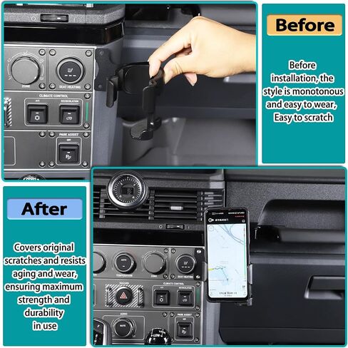 Car Multi-Function Drink Cup Phone Holder, 2 in 1 Bolt-on Stand Bracket Organizer, Cell Phone Mount Compatible with Ineos Grenadier 2020-2024 (Center Control Right) in Kuwait