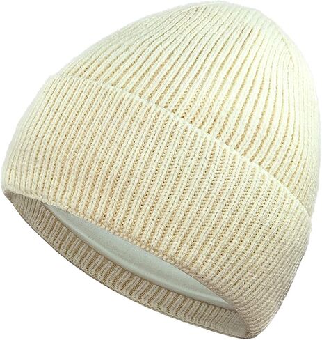 Winter Hat for Men Women, Womens Wool Knit Beanie Hat Fleece Lined for Cold Weather Knitted Skull Cap, Warm Gift U-SY-M8 in Kuwait