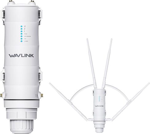 موسع واي فاي WAVLINK AC1200 خارجي طويل المدى، نقطة وصول خارجية مزدوجة النطاق مع PoE نشط/سلبي، منفذ WAN/LAN، مقاوم للماء IP67، يدعم وضع AP/جهاز التوجيه/مكرر، هوائيات 2x7dBi-Greenwood in Kuwait