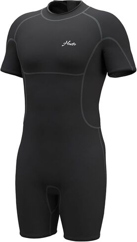 Hevto Shorty Wetsuit for Men 2mm Neoprene Short Sleeve Wet Suit for Surfing Diving Swimming Snorkeling SUP Water Sports in Kuwait