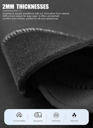 Hevto Shorty Wetsuit for Men 2mm Neoprene Short Sleeve Wet Suit for Surfing Diving Swimming Snorkeling SUP Water Sports in Kuwait