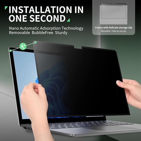 Nano Privacy Screen Protector for Microsoft Surface Pro 7+/7/6/5/4/3 - 12.3 In Reusable Surface Pro 7 Screen Protector Anti Glare Film, Anti Blue Light Filter, Removable Shield, Bubble Free Guard in Kuwait