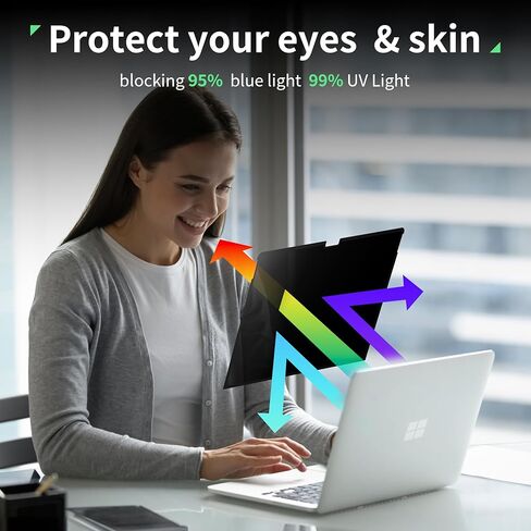 Nano Privacy Screen Protector for Microsoft Surface Pro 7+/7/6/5/4/3 - 12.3 In Reusable Surface Pro 7 Screen Protector Anti Glare Film, Anti Blue Light Filter, Removable Shield, Bubble Free Guard in Kuwait