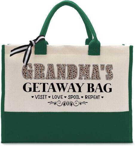 Cotton Canvas Tote Bag for Women, Canvas Tote Bag for Gifting, Tote Bag Gift for Grandma, Grandma's Getaway Bag, Present Bag for Nana Birthday, Mother's Day Gift for Grandma, Canvas Beach Bag in Saudi Arabia