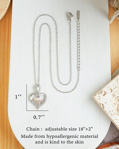 Infinity Love Heart Necklace Gifts for Grandma Nana in Saudi Arabia