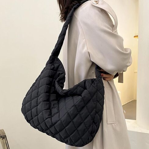 Puffer Tote Bag Soft Puffy Crossbody Bag Large Quilted Tote Bag Quilted Carryall Bag Handbags Puff Purse in Kuwait