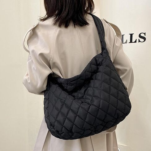 Puffer Tote Bag Soft Puffy Crossbody Bag Large Quilted Tote Bag Quilted Carryall Bag Handbags Puff Purse in Kuwait