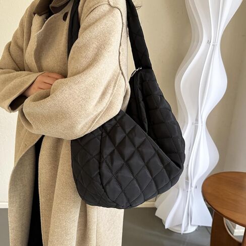 Puffer Tote Bag Soft Puffy Crossbody Bag Large Quilted Tote Bag Quilted Carryall Bag Handbags Puff Purse in Kuwait
