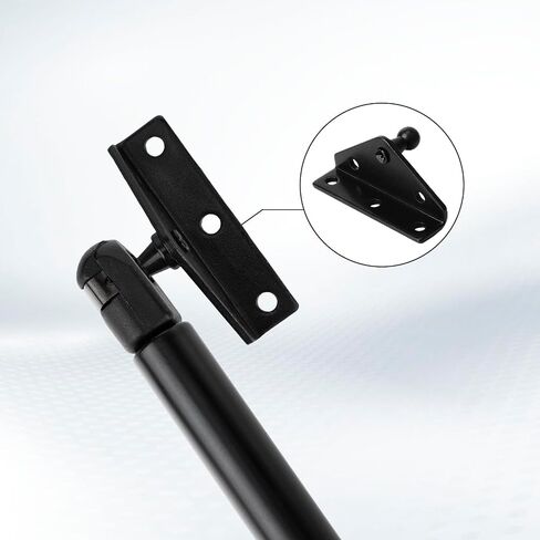 10mm Ball Stud Mounting Bracket for Gas Shock Spring Strut Prop Lift Support, 4pcs Angled L-Type and 20pcs Screws, Silver Color in Saudi Arabia