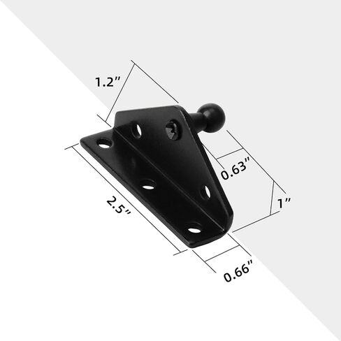 10mm Ball Stud Mounting Bracket for Gas Shock Spring Strut Prop Lift Support, 4pcs Angled L-Type and 20pcs Screws, Silver Color in Saudi Arabia