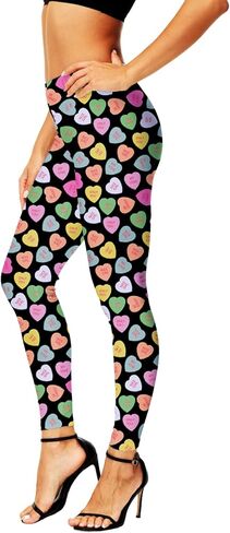 AOBUTE سراويل يوجا للسيدات بأحرف رومانسية على شكل قلب عالية الخصر بدون أقدام سراويل يوجا M in Kuwait