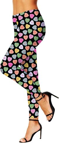 AOBUTE سراويل يوجا للسيدات بأحرف رومانسية على شكل قلب عالية الخصر بدون أقدام سراويل يوجا M in Kuwait