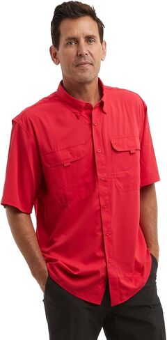PELAGIC Men's Keys Guide Fishing Shirt, Short Sleeve, UPF 50+ Protection, Ventilated and Lightweight in Kuwait