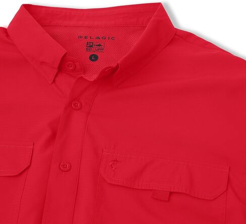 PELAGIC Men's Keys Guide Fishing Shirt, Short Sleeve, UPF 50+ Protection, Ventilated and Lightweight in Kuwait