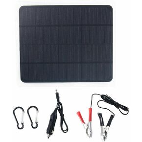 Solar Battery Charger Maintainer, 12 Volt Solar Panel Solar Trickle Car Battery Charger Maintainer 20W, Built-in MPPT Charge Controller for Trailer, Cars, Trucks, caravans, Boats, Motorcycles