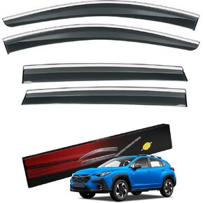 Rain Guards Compatible with Crosstrek 2024 Side Window Deflectors Rain Guards Window Rain Guards Out-Channel Guard Deflector Vent Visor-4pcs