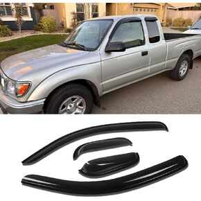 Rainproof Sunproof Side Window Wind Deflector, 4pcs Protective Replacements Rain Guards Set, Window Visor fit for 2005-2015 Toyota Tacoma 94056