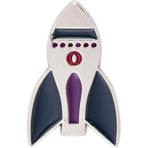 Retro Sci-Fi Rocket Ship Hat Pin, Lapel Pin, Cap Badge Accessories for Men