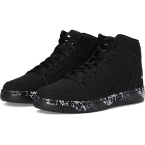 PUMA Men's Rebound Layup Sneaker Black Black White, 10