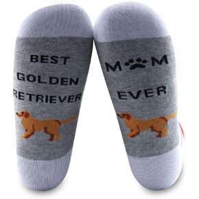 MBMSO 2 Pairs Best Golden Retriever Mom Ever Socks Golden Retriever Mom Gifts Dog Lover Gifts