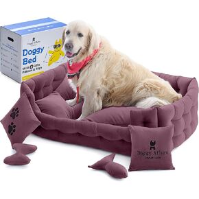 Luxury Cat Bed with Removable Washable Cover - Premium Cat Beds for Indoor Cats, Fancy Dog Bed for Small Dogs - Non Slip Cat Couch Bed, Puppy Kitten Pet Sofa