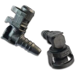 2 PCS Car Throttle Thermostat Heater Water Pipe Repair Connector, High Temperature Resistant and Rust-Proof Joint Replacement Parts 55354565, Compatible with Chevrolet Opel Vauxhall (Black)