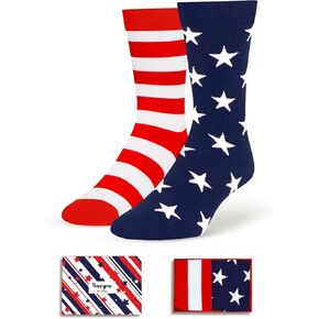HAPPYPOP Patriots Gifts For Women Men - American Flag Gifts American Gifts Republican Gifts, America Flag Socks USA Socks 4Th Of July Socks
