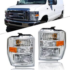 labwork Replacement for E150 E250 Super Duty Aero Truck Aero 2008-2021 Headlights Assembly Driver & Passenger Side