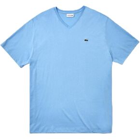 Lacoste Men's Tall Fit Ribbed V-Neck Cotton T-Shirt