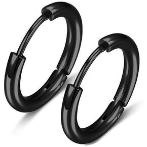 316 Stainless Steel Huggie Hoop Earrings, 10mm/12mm, Hypoallergenic, Lightweight