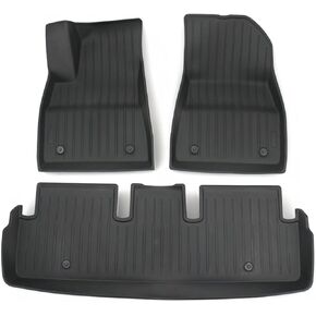 Floor Mats for New 2024 Tesla Model 3 Custom Fit All Weather Durabel TPE Cargo Liner Accessories (3-Set mats)