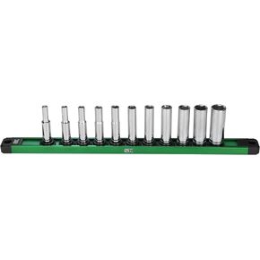 SK Tools 1/4" Drive, 11 Piece, 6 Point, Deep, SAE Chrome Socket Set