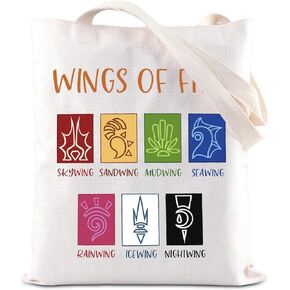 FOTAP Wings Fire Novel Inspired Gift Darkstalker Handbag WOF Book Series Graphic Gift Dragon Love Shopping Bag