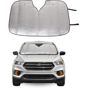 Front Windshield Sunshade for Ford Escape 2013-2019 SUV (Not Fit Titanium), Front Window Sun Shade, Foldable Reflective Sun Visor, Screen Shield Cover UV Blocker Protector HeatShield with Suction Cups