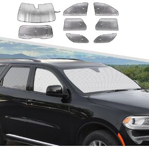 8PCS Windshield Visor and Side Window Sun Shade Compatible with Dodge Durango 2011-2024